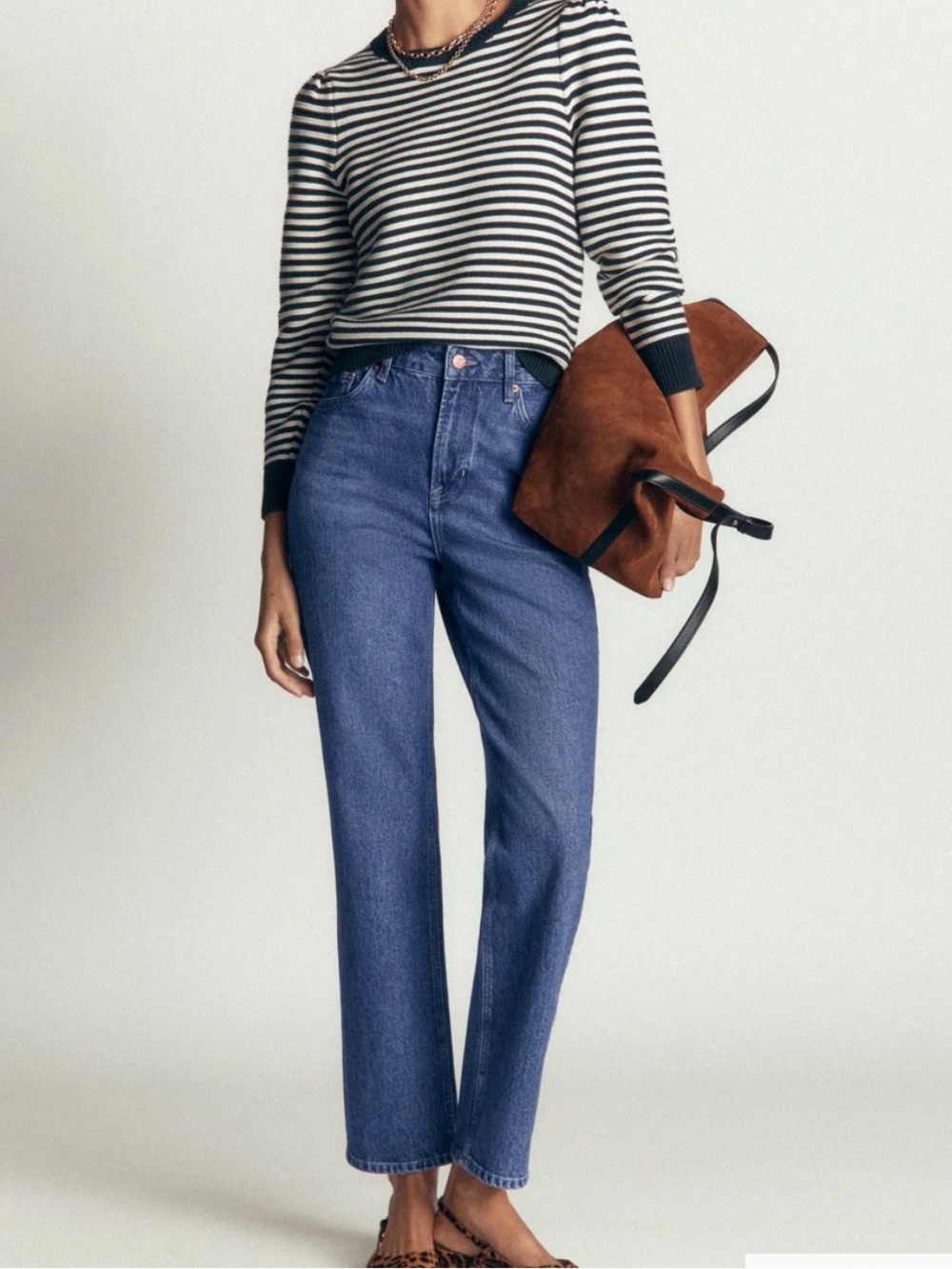 Boden High Rise Straight Dark Wash Jeans Size 33